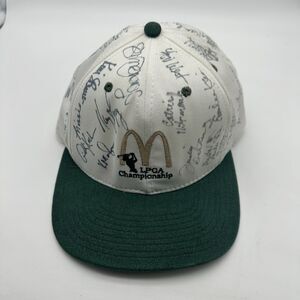 McDonald’s LPGA Championship Signed Snapback Hat Golf Cap White Green Autograph